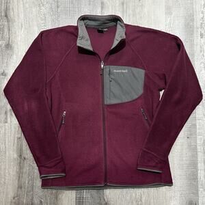 Mont Bell Women’s CLIMAPLUS 100 Fleece Full Zip Outdoor Pink Purple Jacket M